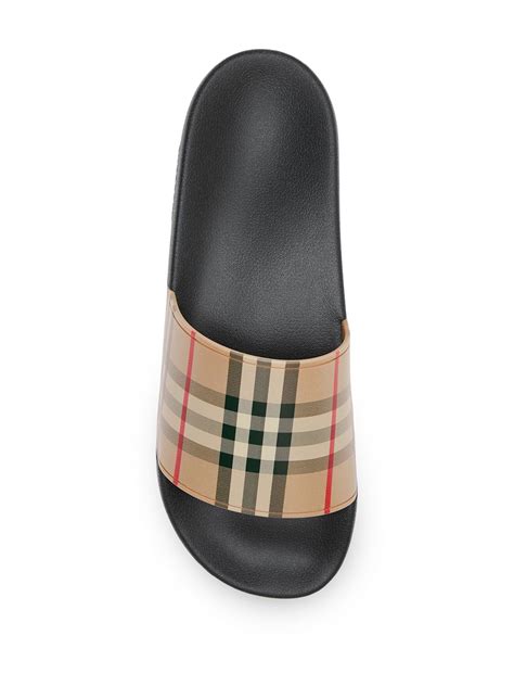 fake burberry slides|burberry shoes logo.